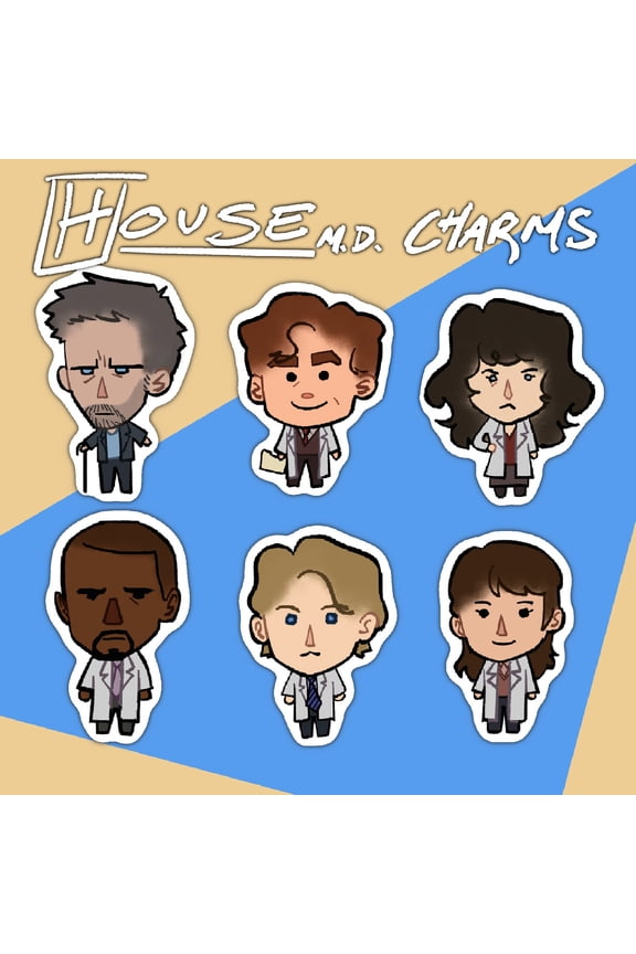 1.5 Inch House MD Glitter Acrylic Charm Keychains (1 keychain)
