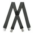 thumbnail image 1 of 1.5 Inch Mens Suspenders for Jeans Fully Strength X Back Full Elastic with Heavy Duty Clip Work Suspenders For Big And Tall, 1 of 7