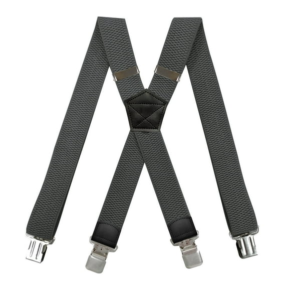 1.5 Inch Mens Suspenders for Jeans Fully Strength X Back Full Elastic with Heavy Duty Clip Work Suspenders For Big And Tall