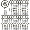 thumbnail image 1 of 1.5 Inch Metal Curtain Rings with Clips in Sliver, Curtain Hangers Clips, Drapery Clips with Rings, Set of 20, 1 of 7