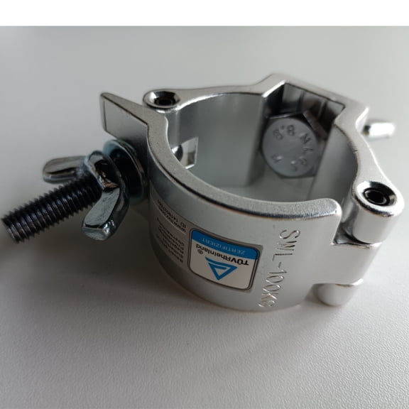 1.5 Inch Mini Truss Clamp Hook 3841mm, Aluminum Pipe Truss Coupler, 360 Degree Rotatable Stage Lighting Display System Accessory, Max Loading 100kg