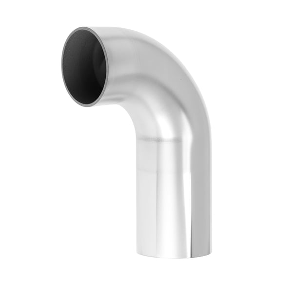 1.5 Inch OD 90 Degree Mandrel Bend Elbow 4" Length Exhaust Elbow Pipe Connector 304 Stainless Steel Extended Pipe Tube for Welding HVAC Stair Handrail Polished Surface 1.5mm Wall