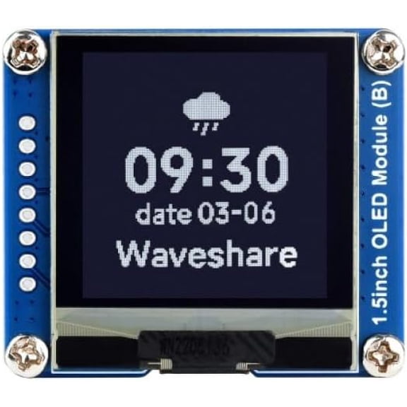 1.5 Inch OLED Display Module 128x128 Resolution SPI I2C Interface for Microcontroller Development Board IoT Sensor DIY Electronics SKU-25093
