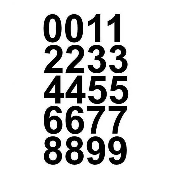 1.5" Inch Premium Mailbox Number Vinyl Decal Sticker Sheet (Black) | Waterproof and Fade-Resistant | Easy to Install Adhesive Vinyl Digits | Home, Apartment, Condo or Business by CustomDecal US