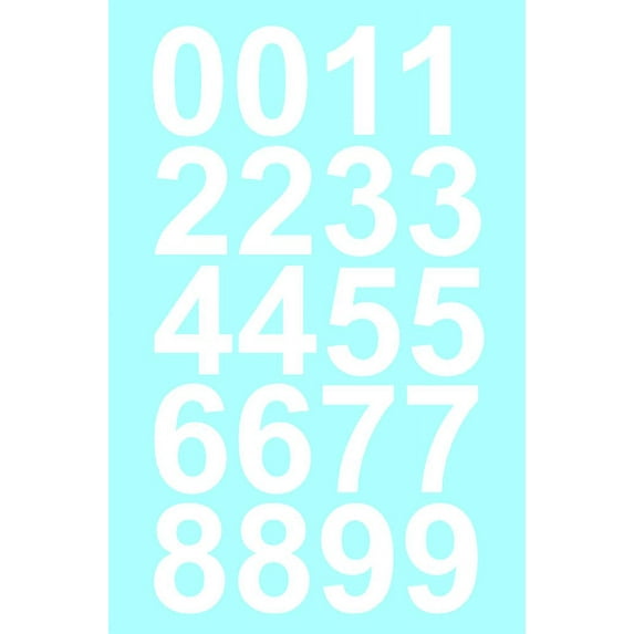 1.5" Inch Premium Mailbox Number Vinyl Decal Sticker Sheet (White) | Waterproof and Fade-Resistant | Easy to Install Adhesive Vinyl Digits | Home, Apartment, Condo or Business by CustomDecal US