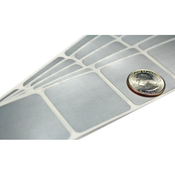 My Scratch Offs 1.5" Silver Square Scratch-off Sticker Labels, 100 Count