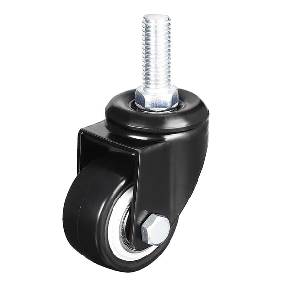 1.5 Inch Swivel Caster Wheels PU 360 Degree Threaded Stem Caster Wheel M8 x 25mm, 110lb Capacity