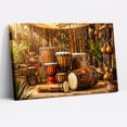 thumbnail image 1 of 1.5-Inch Thick Canvas Print Wall Art for Living Room, Bedroom, Office or Entryway – Decorative Wall Decor with African Drums And Artifacts Display -36 x 24x 1.5 in, 1 of 9