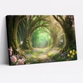 thumbnail image 1 of 1.5-Inch Thick Canvas Print Wall Art for Living Room, Bedroom, Office or Entryway – Decorative Wall Decor with Enchanted Forest Path With Flowers And Butterflies -30 x 20x 1.5 in, 1 of 9