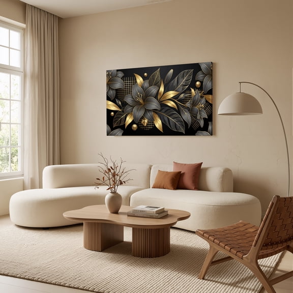 1.5-Inch Thick Canvas Print Wall Art for Living Room, Bedroom, Office or Entryway – Decorative Wall Decor with Heart Woven Crochet Creation Pattern Art -32x48x1.5 in
