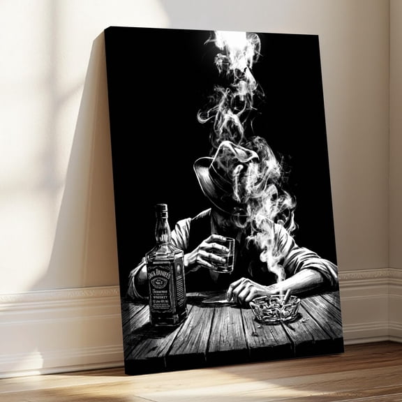 1.5-Inch Thick Canvas Print Wall Art for Living Room, Bedroom, Office or Entryway – Decorative Wall Decor with Rose Vase Mirror Pattern Art Print -32x48x1.5 in
