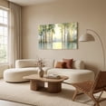 thumbnail image 1 of 1.5-Inch Thick Canvas Print Wall Art for Living Room, Bedroom, Office or Entryway – Decorative Wall Decor with Serene Forest Reflection Watercolor Landscape -58 x 28 x 1.5 in, 1 of 9
