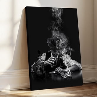 cigarette smoke art HOYO De Monterrey Habana Lady In The Cigar Cigarette Smoking a Cigarette Drawing