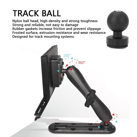 1.5 Inch Track Ball With T,Bolt Attachment, Durable Nylon Anti,Slip Rubber Pad Included