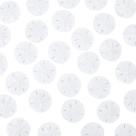1.5 Inch White Sand Dollars 30pcs Resin Wedding Seashell Craft Sandollars Shell Pendants Coin Beads Ornaments for Christmas Tree Wakiki Hawaii Anklet Bracelet Necklaces Earring Making DIY