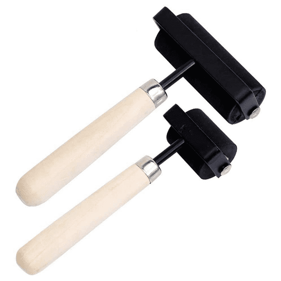 1.5 Inch and 3 Inch Hard Rubber Roller Heavy Steel Frame Craft Tools 10 Pieces