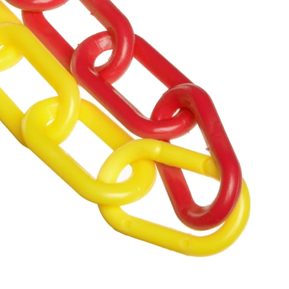 1.5 Inch x 100 Feet Red/Yellow Plastic Safety Chain