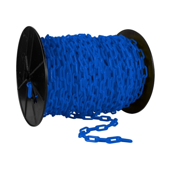 1.5 Inch x 200 Feet Sky Blue Plastic Safety Chain Reel
