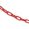 thumbnail image 1 of 1.5 Inch x 500 Feet Red Plastic Safety Chain, 1 of 9