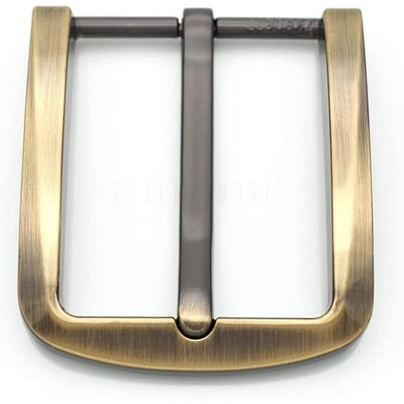 1.5 Inches Belt Buckle Single Prong Belt Buckle for Replacement DIY Leather Craft ZK82 (Brushed Brass)