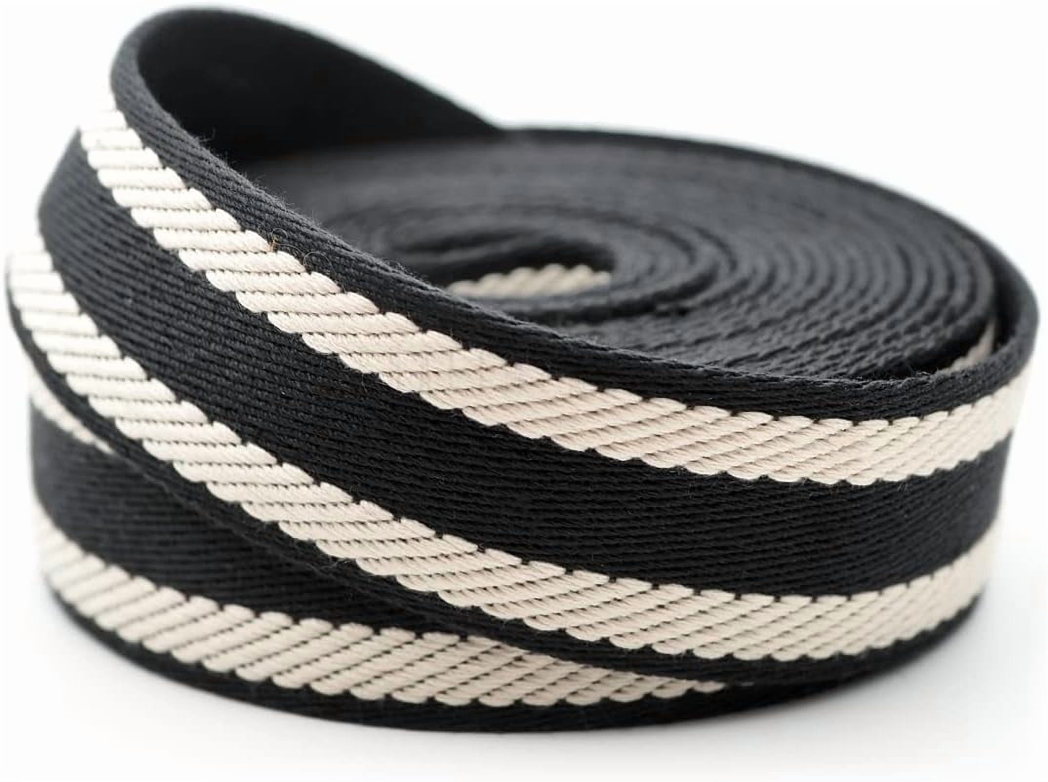 CRAFTME STUDIO Cotton Webbing Strap, Spiral Pattern Heavy Webbing for ...