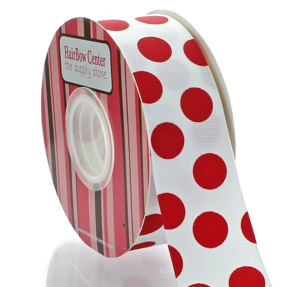 1.5" Large Red Dot Grosgrain Ribbon 25 Yard