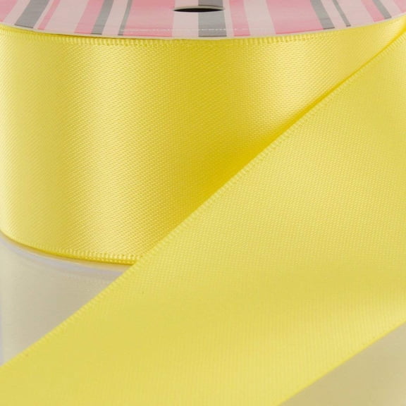 1.5" Lemon Double Face Satin Ribbon 50 yard Reel