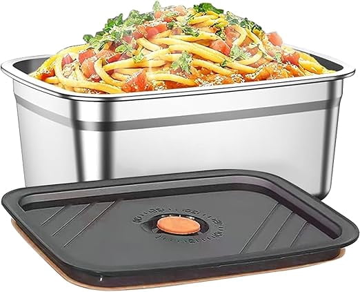 1.5L Replaceable Container for Heated Lunch Box Stainless Steel 304 SS Food Containers Accessories with Lids Food Storage Bento Box for Snacks, Sandwiches, Fruits, Vegetables