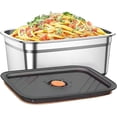 thumbnail image 1 of 1.5L Replaceable Container for Heated Lunch Box Stainless Steel 304 SS Food Containers Accessories with Lids Food Storage Bento Box for Snacks, Sandwiches, Fruits, Vegetables, 1 of 5