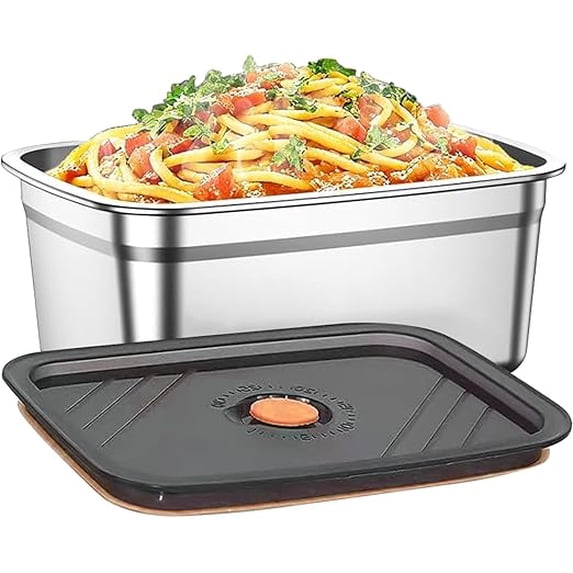 1.5L Replaceable Container for Heated Lunch Box Stainless Steel 304 SS Food Containers Accessories with Lids Food Storage Bento Box for Snacks, Sandwiches, Fruits, Vegetables