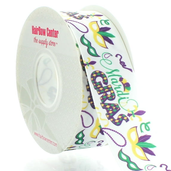 1.5" Mardi Gras Grosgrain Ribbon 25 Yard