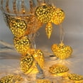 thumbnail image 1 of 1.5 Meter 10 LED Heart String Lights Metal Iron Craft Outdoor Indoor Decoration Party Wedding Christmas Holiday Lighting, 1 of 5