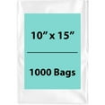 thumbnail image 1 of 1.5 Mil Clear Flat Open Top Poly Bags LDPE Packaging - 10"X15" & (1000 Bags), 1 of 7