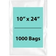 thumbnail image 1 of 1.5 Mil Clear Flat Open Top Poly Bags LDPE Packaging - 10"X24" & (1000 Bags), 1 of 7