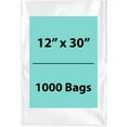 thumbnail image 1 of 1.5 Mil Clear Flat Open Top Poly Bags LDPE Packaging - 12"X30" & (1000 Bags), 1 of 7