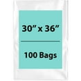 thumbnail image 1 of 1.5 Mil Clear Flat Open Top Poly Bags LDPE Packaging - 30"X36" & (100 Bags), 1 of 7
