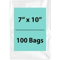 thumbnail image 1 of 1.5 Mil Clear Flat Open Top Poly Bags LDPE Packaging - 7"X10" & (100 Bags), 1 of 7