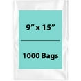 thumbnail image 1 of 1.5 Mil Clear Flat Open Top Poly Bags LDPE Packaging - 9"X15" & (1000 Bags), 1 of 7