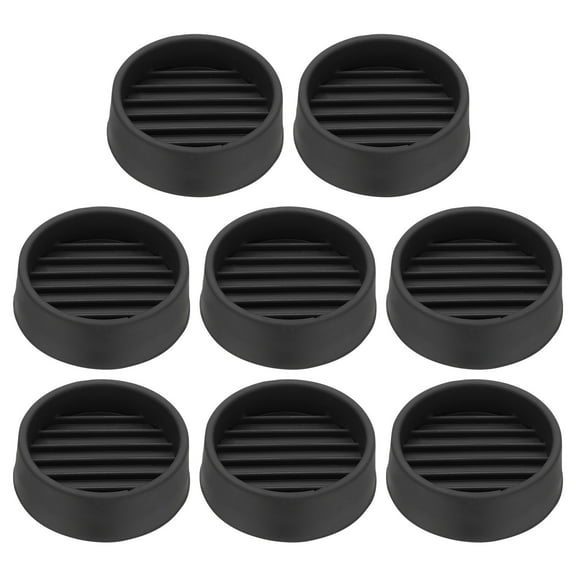 1.5" Non Slip Furniture Coasters, 8pcs Round Rubber Furniture Pads Caster Cups Furniture Feet Floor Protectors Bed Stopper for Hardwood Floors Table Sofa, Black