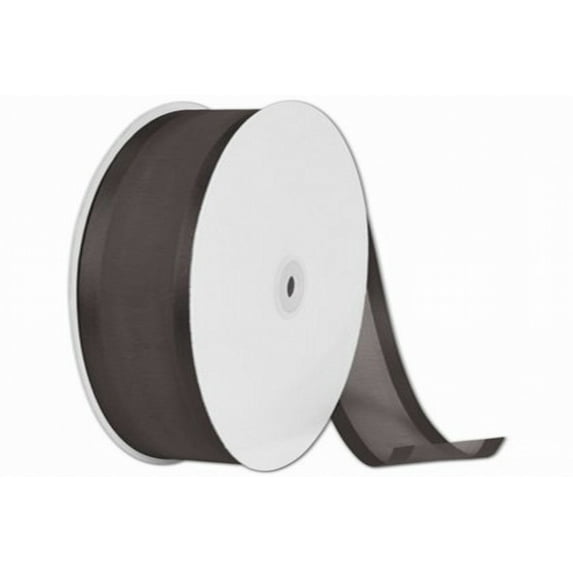 1.5" Organza Satin Edged Ribbon 25 Yards Bolt - Black