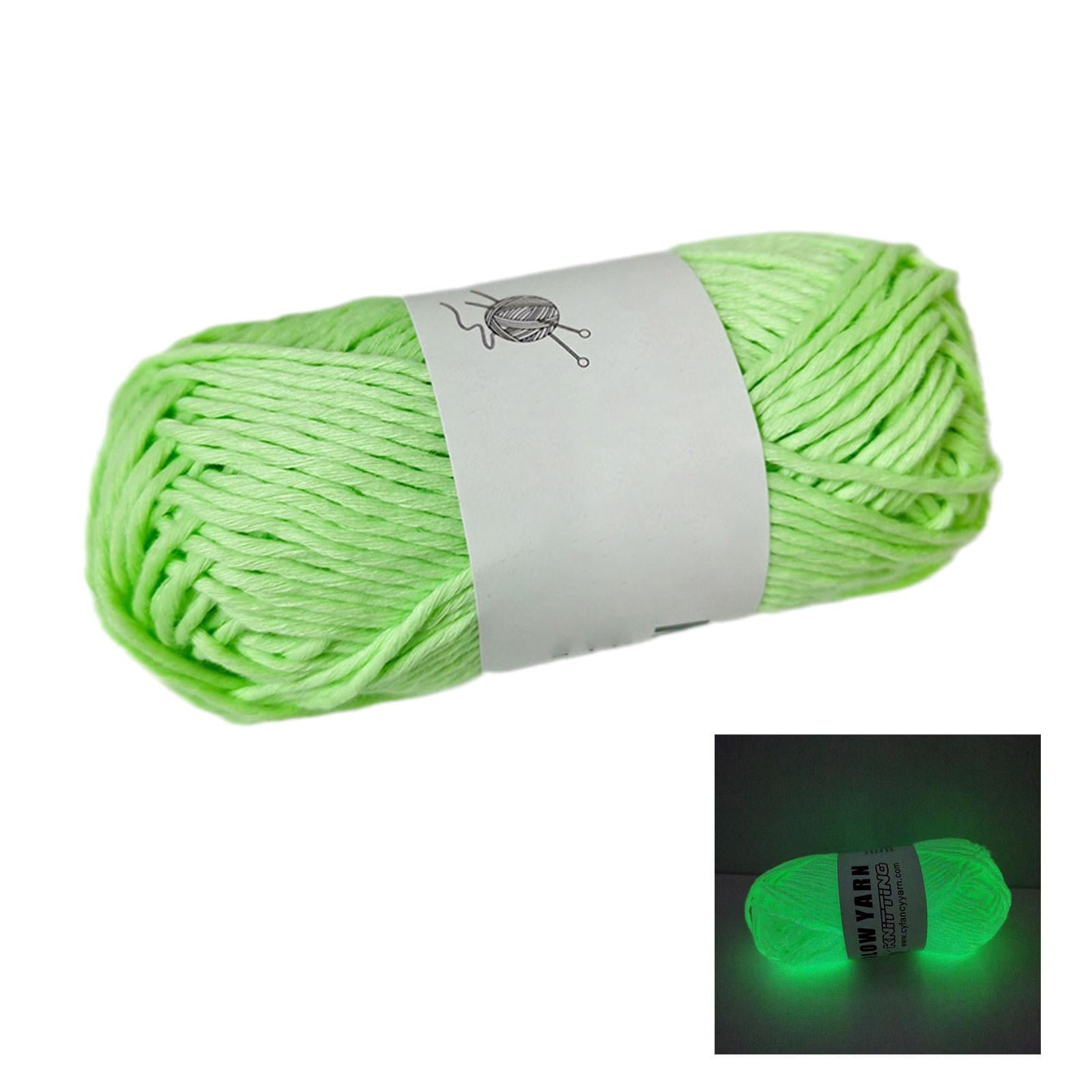 10 Pack Glow in The Dark Yarn for Crochet - 55 Yards for Crochet DIY Glow Yarn Luminous Knitting Crochet Yarn Kit with 2 Crochet Hooks for Arts