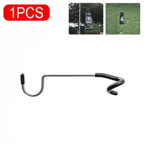 1-5 Pcs Stainless Steel Light Stand Holder Hooks Portable Tent Pole Lamp Hanger Hunting Fishing Lantern Hanger Outdoor Accessory