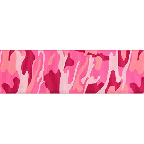 1.5" Pink Camo Grosgrain Ribbon Print 100 Yards
