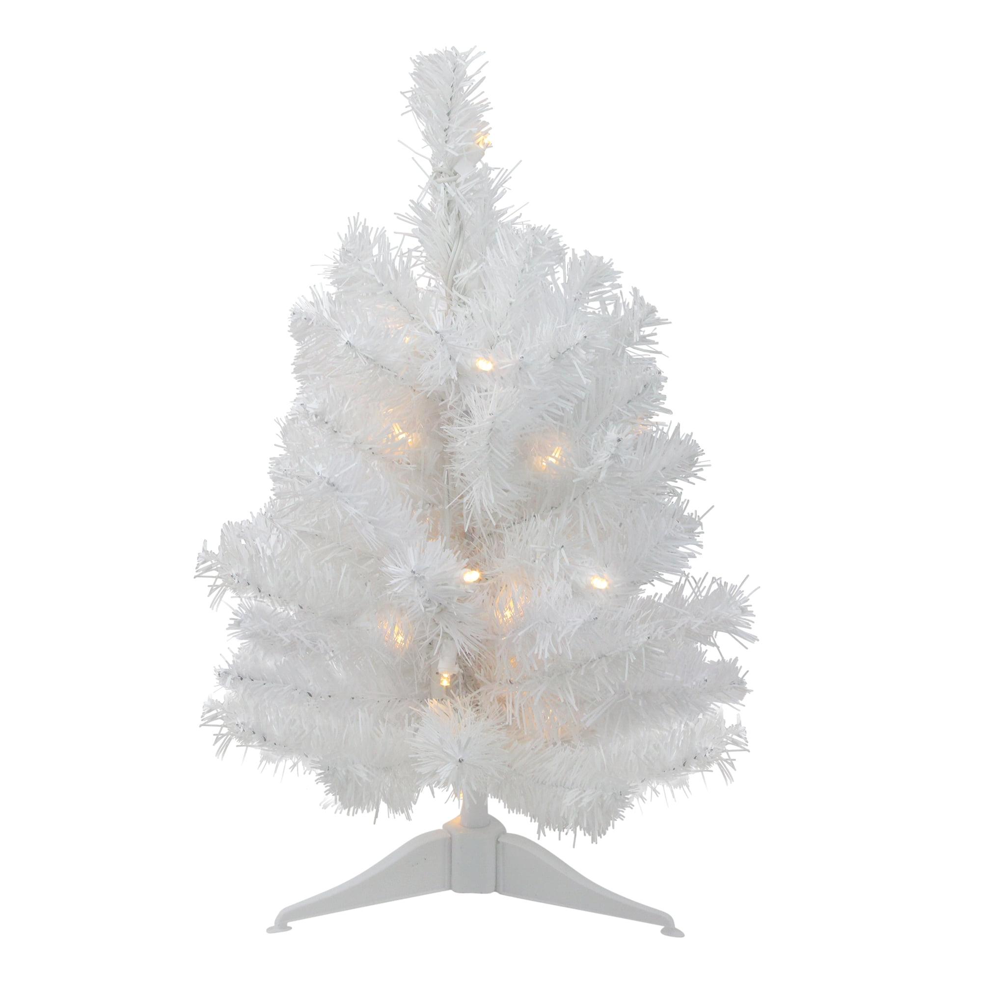 1.5' Pre-Lit Frosted Artificial Christmas Tree - Clear LED Lights
