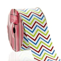 1.5" Primary Stripe Chevron ZigZag Grosgrain Ribbon 5yd