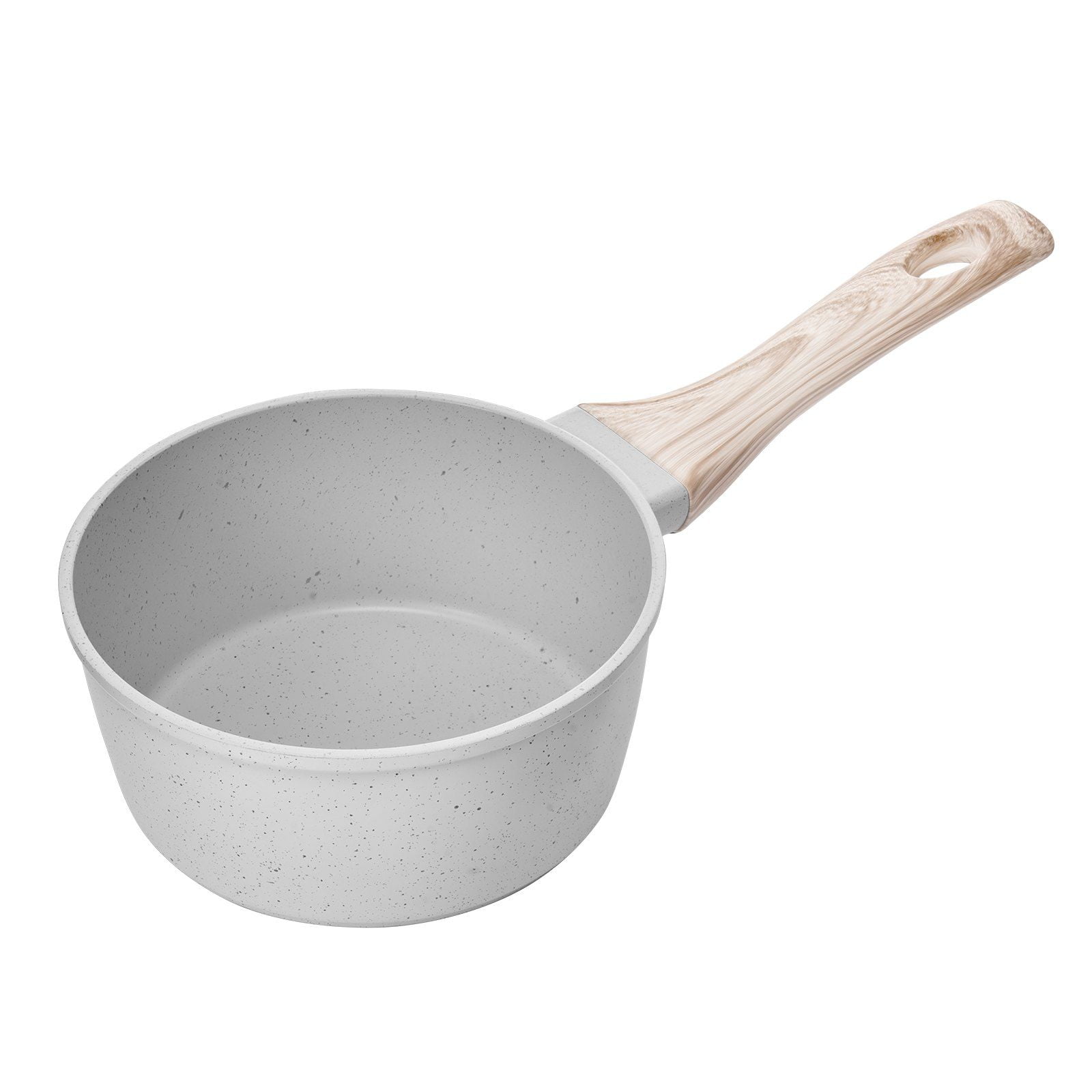 1.5 QT Nonstick Saucepan with Tempered Glass Lid Detachable Handle ...