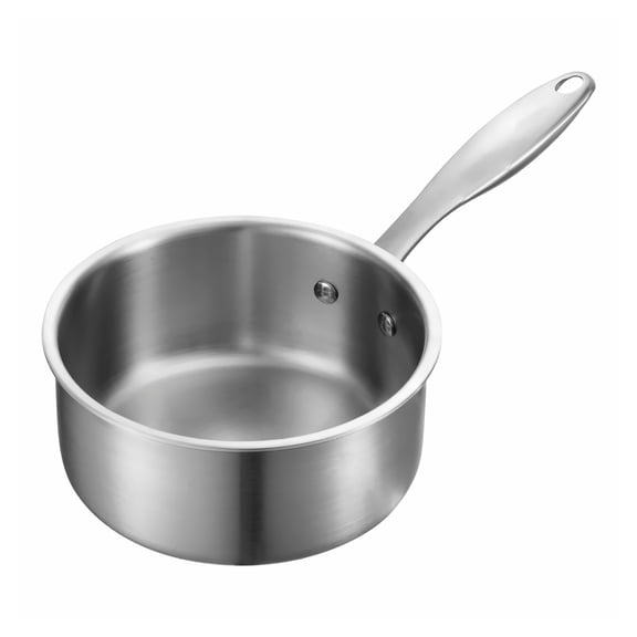 1.5 QT Stainless Steel Saucepan with Lid & Steamer Insert - Nonstick, Multipurpose Kitchen Pot for Induction, Gas & Oven - Coating-Free Cooking