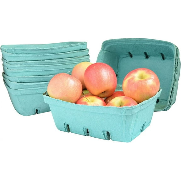 1.5 Quart Green Produce / Berry Basket - 12 Pack