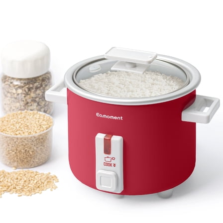 1.5 Quart Small Rice Cooker, Red
