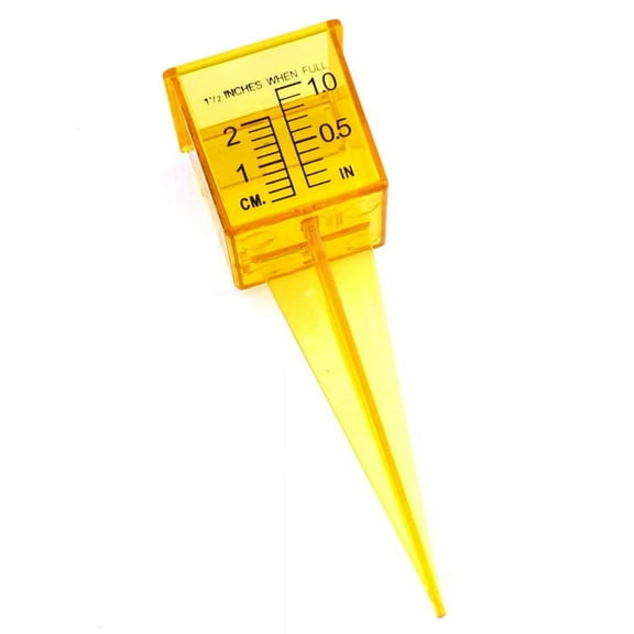 1.5" Rain and Sprinkler Gauge Wide Mouth Bright Yellow Outdoor Gauge (RG-107S)
